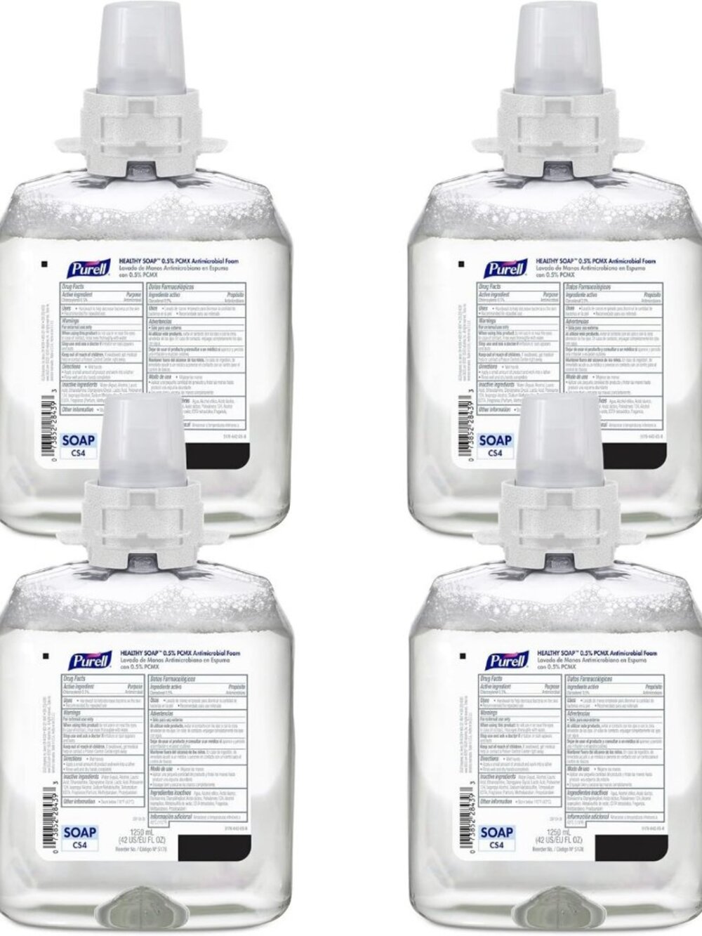 Antimicrobial Foam Soap Refill - Scented 4-Pack, 1250mL - Hand Hygiene Essential